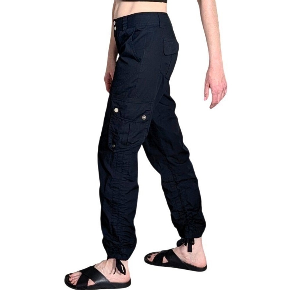 L-RL Active Lauren Ralph Lauren Sz 4 Black Cargo‎ Pants Gorpcore Utility